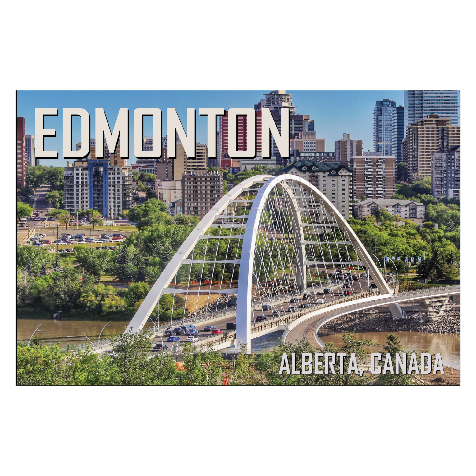 OCG Edmonton Walterdale Bridge Daytime Postcard