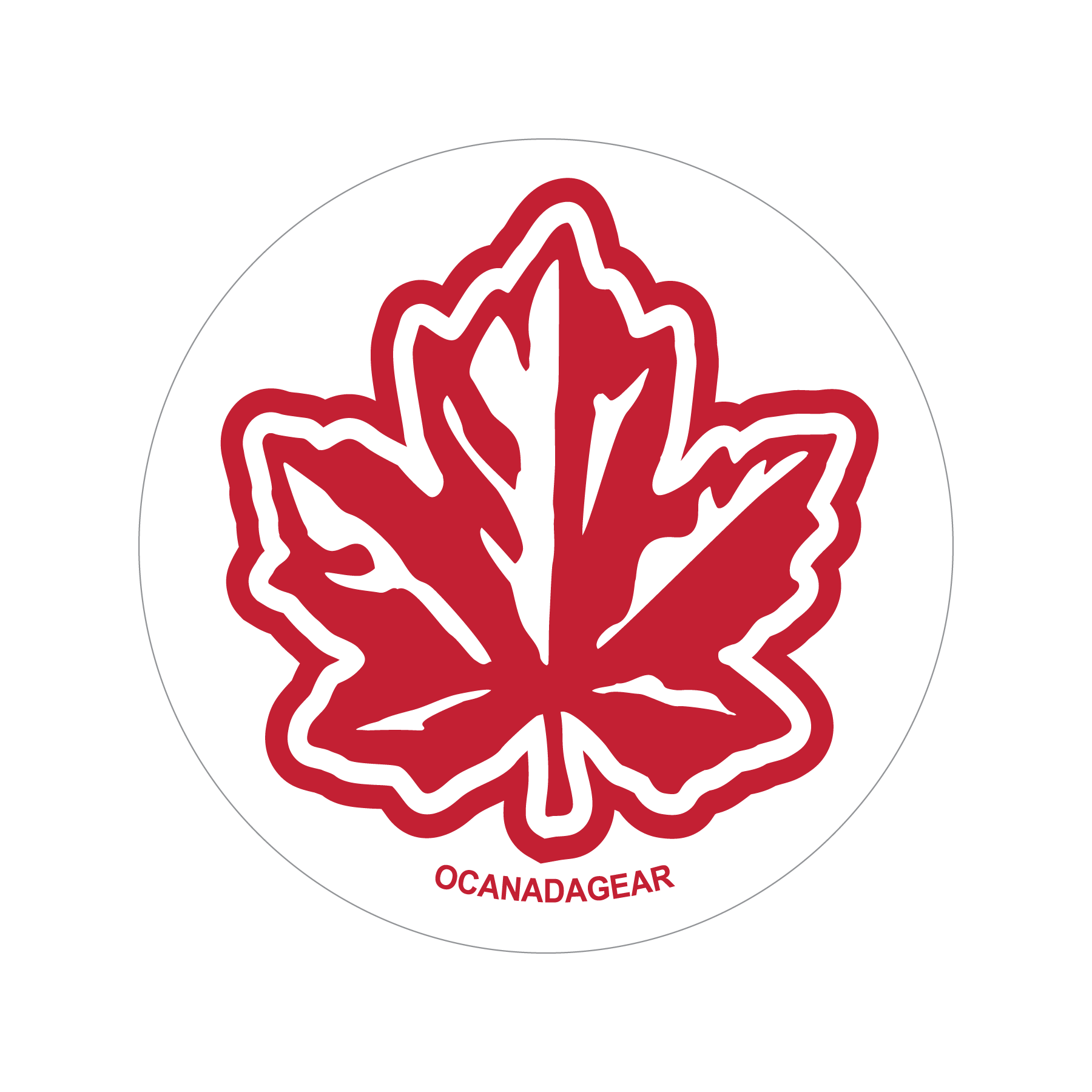 OCG Maple Leaf Round sticker a 1.5" 