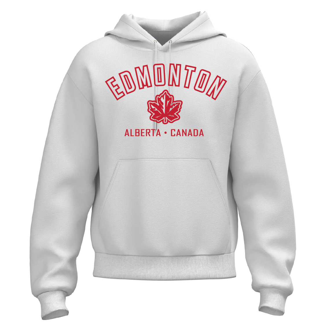 OCG Edmonton Hoodie with Full Front Embroidered Town and Maple Leaf