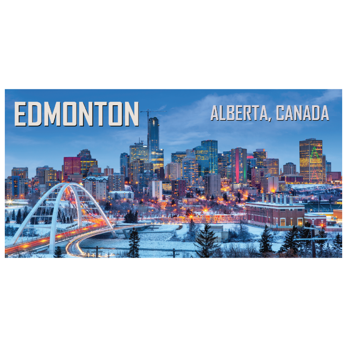 OCG Edmonton Walterdale Bridge Snowscape Magnet