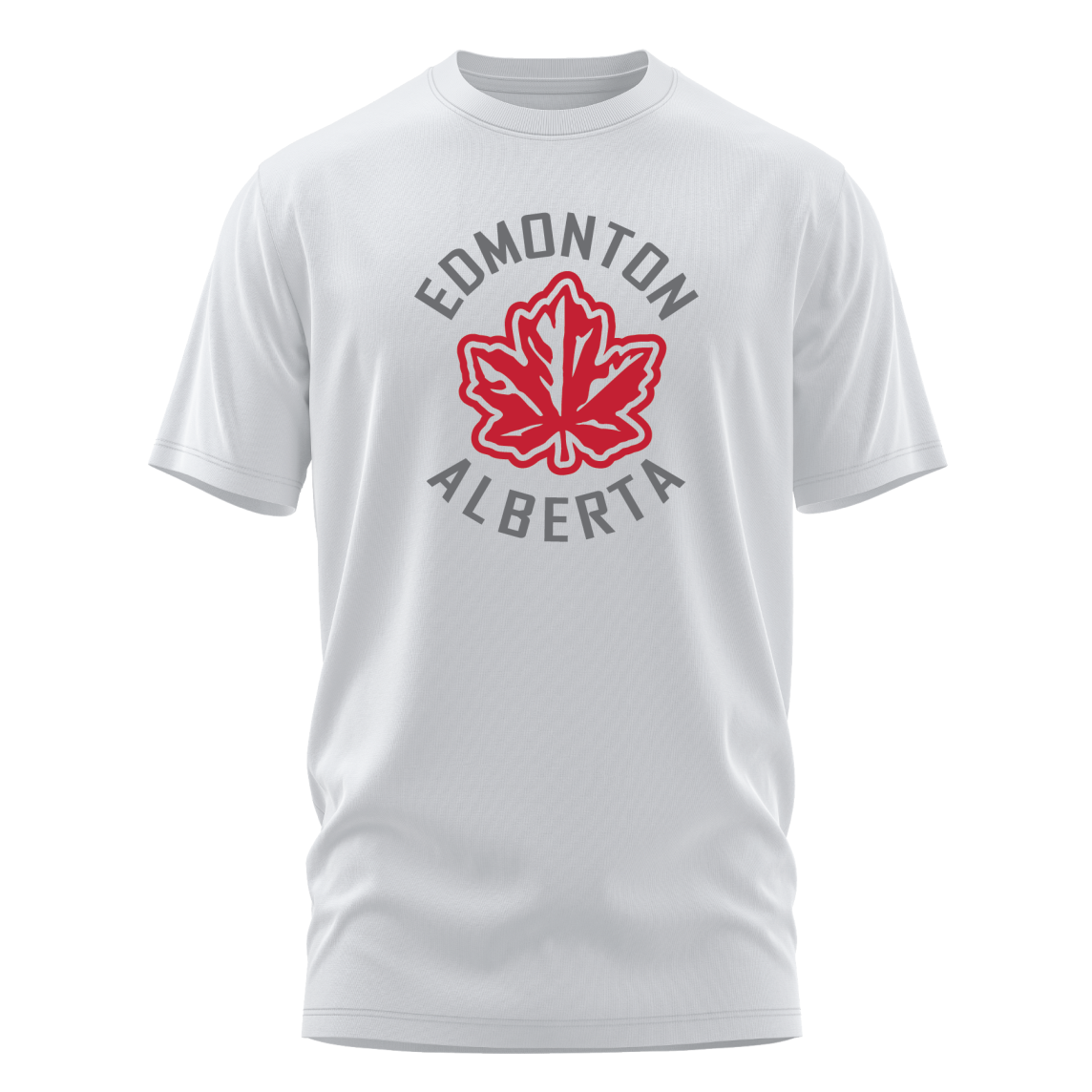 OCG Edmonton Alberta Maple Leaf silk screened on white Tee Shirt