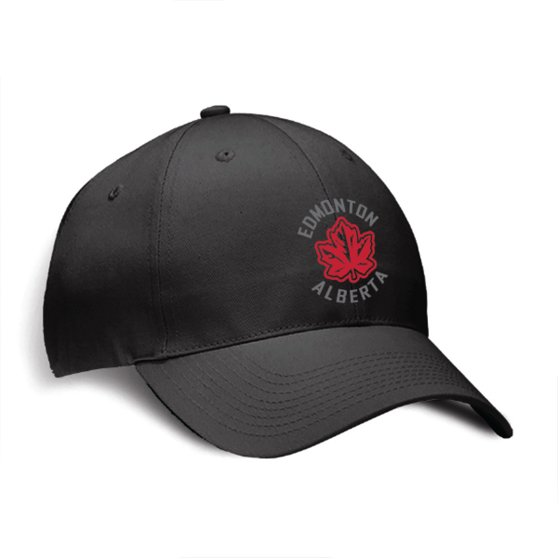 Embroidered OCG Edmonton Maple Leaf Alberta Classic Cap in Black