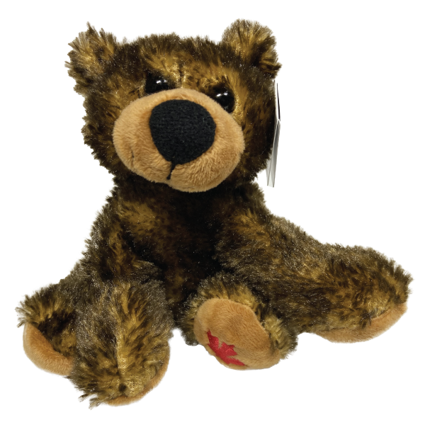 7" Maplefoot brown bear stuffed animal front view