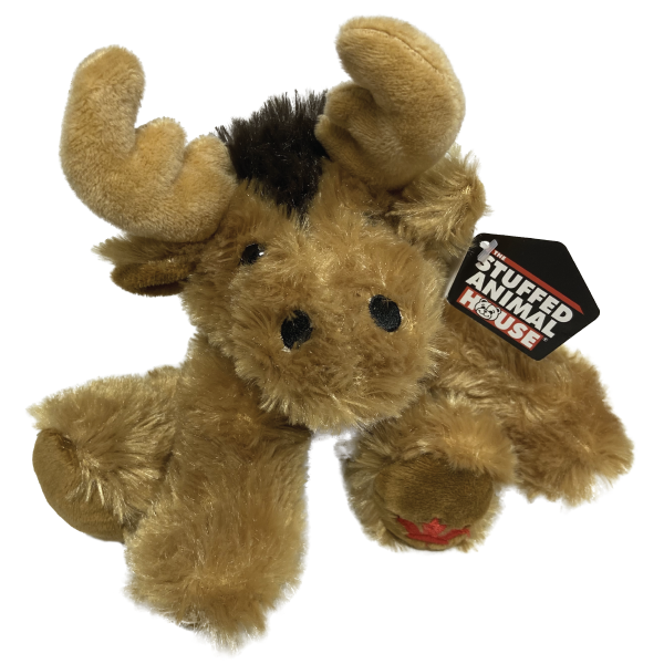 7" Maplefoot Moose stuffed animal front view