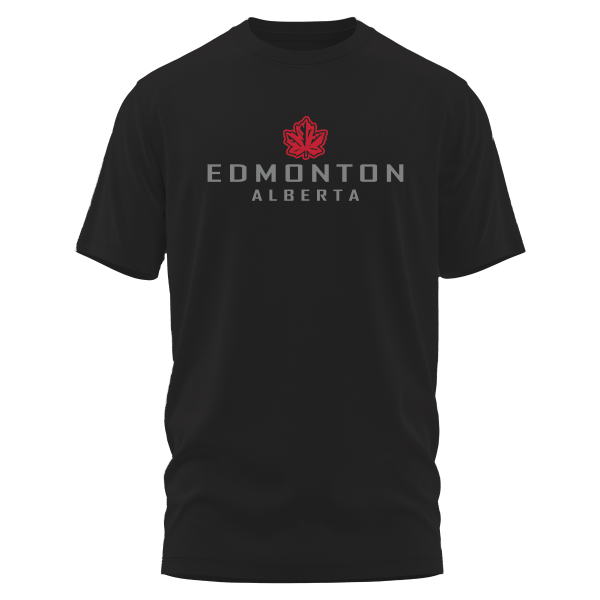 OCG Embroidered Edmonton Tee Shirt in Black