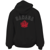Embroidered OCG Canada Maple Leaf Full Zip Hoodie in black bacl